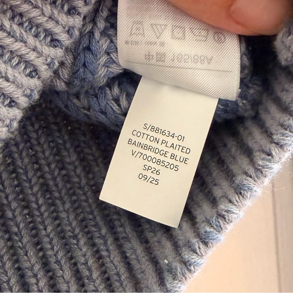 GAP Bainbridge Blue Ribbed Crewneck Sweater - Picture 8 of 8